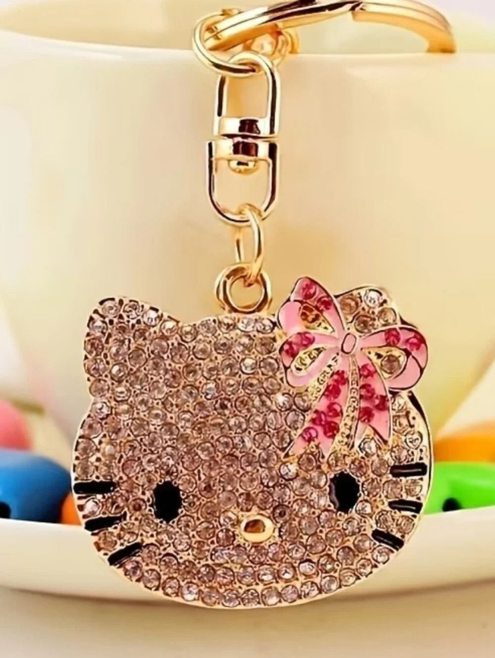 Sanrio-Rhinestone Hello Kitty Bag Charm. Pink. NWT.